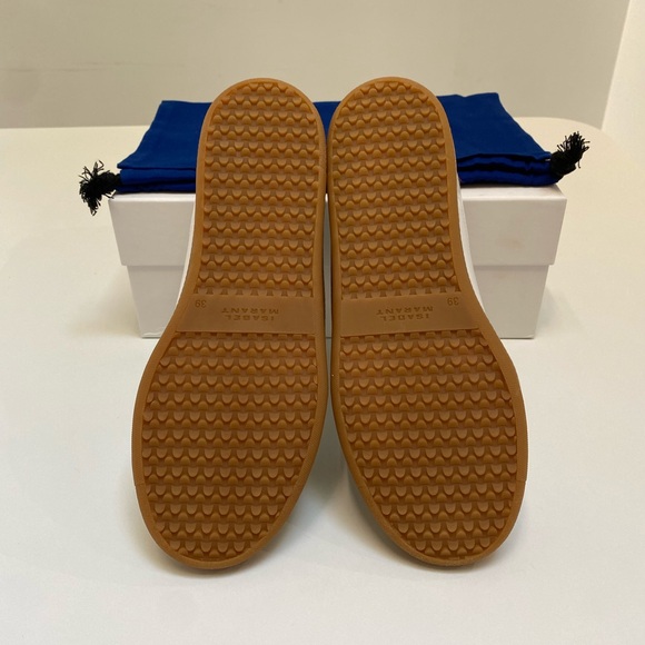 Isabel Marant Classic Beth Logo Sneaker White Leather/Leopard sz 39 New in Box - Picture 9 of 9